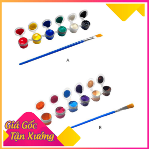 Bộ hộp màu acrylic kèm bút lông